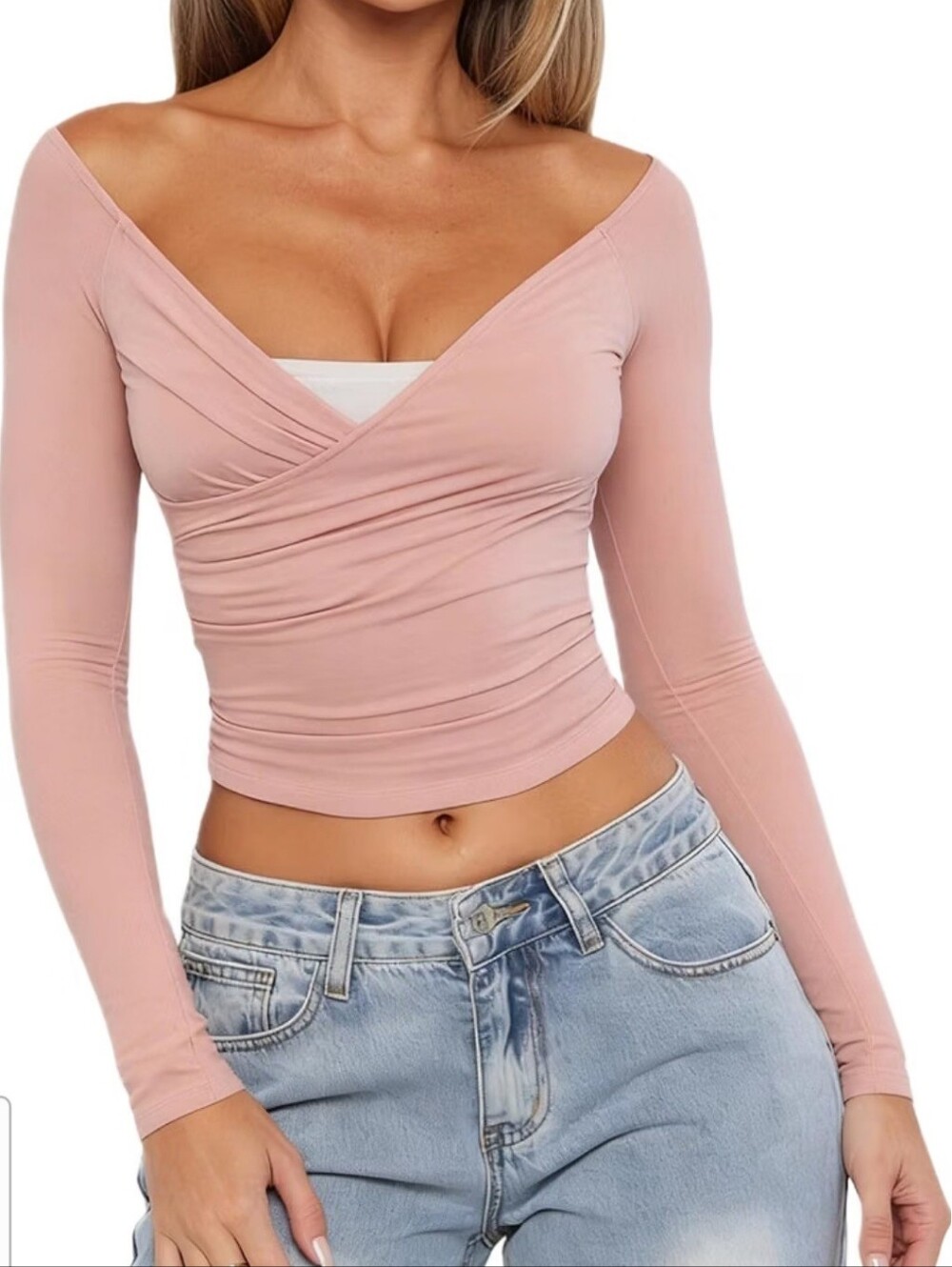 Pink Off-Shoulder Top